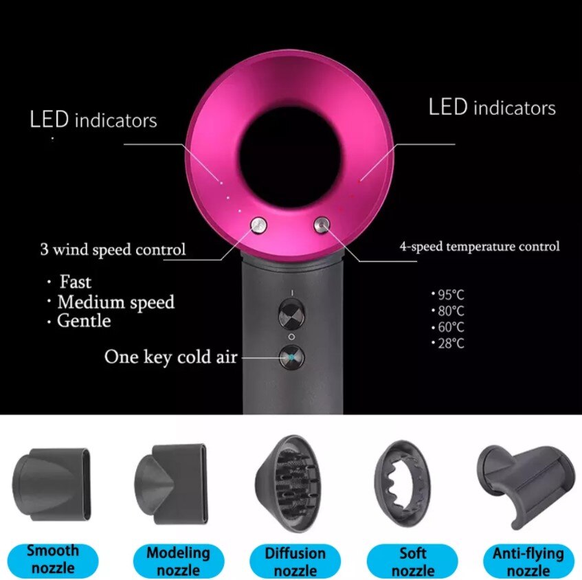 110V or 220V Ionic Hair Dryers Professional Styling Tool With Temperature Control Salon Tool Professional Hair Dryer For Hair 110V or 220V Ionic Hair Dryers Professional Styling Tool With Temperature Control Salon Tool Professional Hair Dryer For Hair