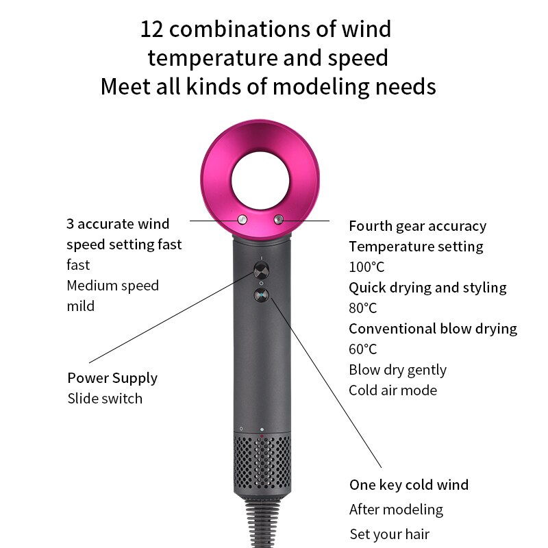 110V or 220V Ionic Hair Dryers Professional Styling Tool With Temperature Control Salon Tool Professional Hair Dryer For Hair 110V or 220V Ionic Hair Dryers Professional Styling Tool With Temperature Control Salon Tool Professional Hair Dryer For Hair