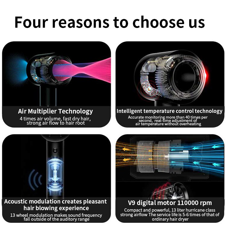 110V or 220V Ionic Hair Dryers Professional Styling Tool With Temperature Control Salon Tool Professional Hair Dryer For Hair