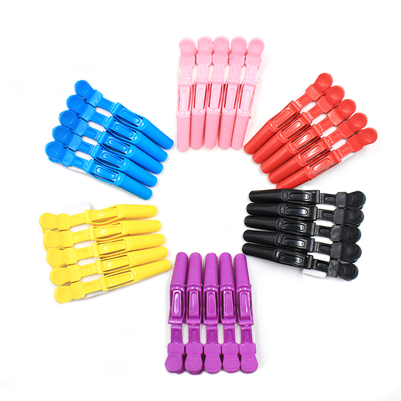 5 Pcs Alligator Hair Clips Mouth Professional Hairdressing Beak Sectioning Clips Salon Hair Care Styling Tools