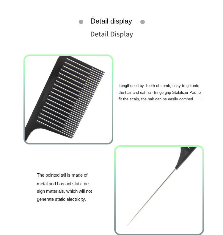 5Pcs/Set Resistant Anti Static Professional Hairdresser Comb Set  Salon Highlight Comb Barber Coloring Styling Accessories Tool