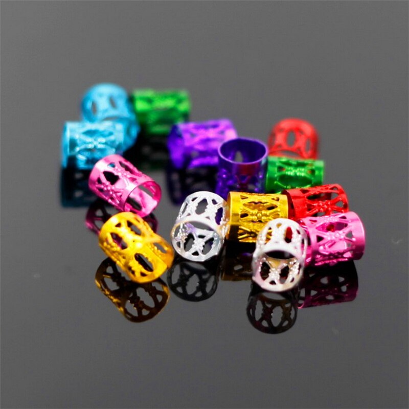 30Pcs Colorful Hair Tube Adjustable Dreadlock Dread Braids Beads Cuffs Clip for Women Men Kids Hair Accessories Styling Tools