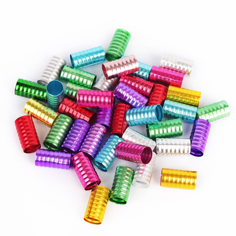 30Pcs Colorful Hair Tube Adjustable Dreadlock Dread Braids Beads Cuffs Clip for Women Men Kids Hair Accessories Styling Tools