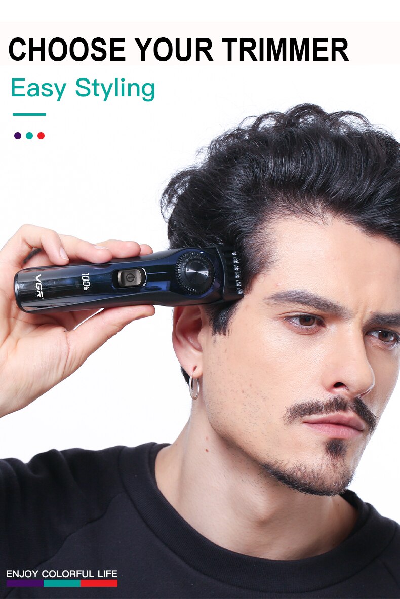 Professional Digital LCD Display Adjustable Beard Trimmer For Men Rechargeable Hair Trimmer 1-20mm Electric Hair Cutter Machine
