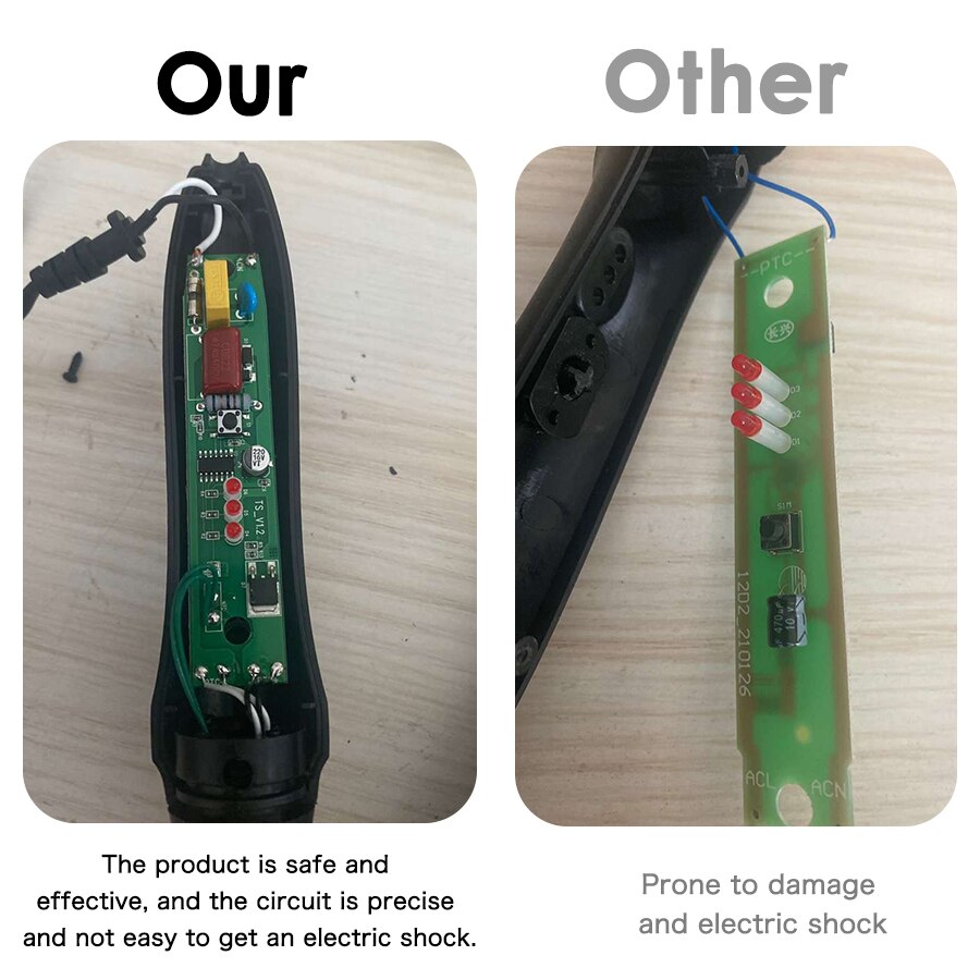 Leeons Black Hot Comb Hair Straightener Flat Iron Electric Hot Heating Comb Wet And Dry Hair Curler Straight Styler Curling Iron