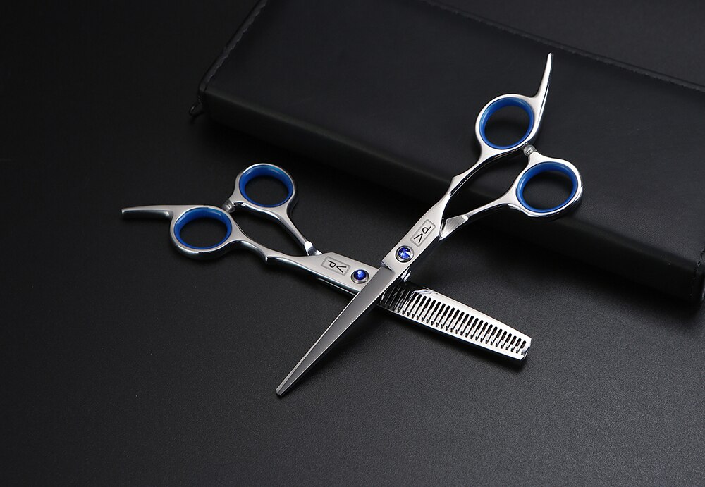 Professional Hairdressing Haircut Scissors 6 Inch 440C Barber Shop Hairdresser's Cutting Thinning Tools High Quality Salon Set