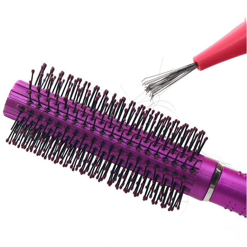 New Mini Hair Brush Combs Cleaner Embedded Tool Plastic Cleaning Remover Handle Tangle Hair Brush Hair Care Salon Styling Tools