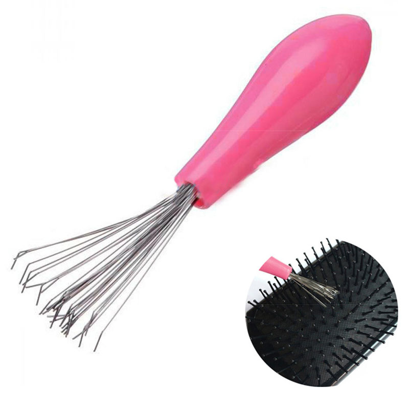 New Mini Hair Brush Combs Cleaner Embedded Tool Plastic Cleaning Remover Handle Tangle Hair Brush Hair Care Salon Styling Tools