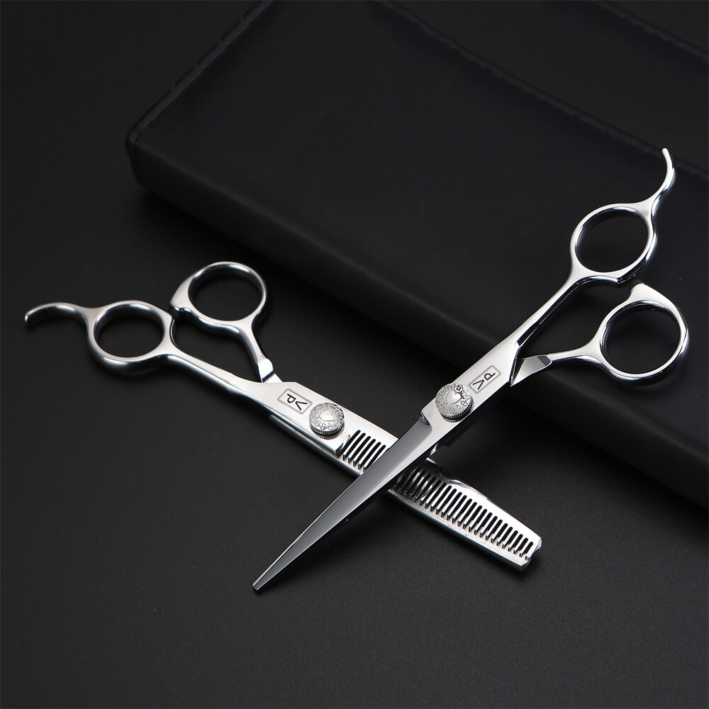 6.0" Hair Scissors Professional Hairdressing Scissors Set Barber Scissors Thinning Shears Hair Cutting Tool Hairdresser Scissors