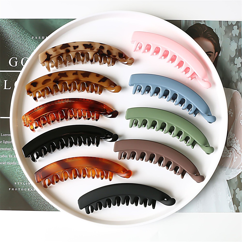2021 Frosted Hair Clips Solid Color Banana Clip Women's Hair Accessories Fashion Ponytail Barrettes Hair Claws Hairpins 2021 Frosted Hair Clips Solid Color Banana Clip Women's Hair Accessories Fashion Ponytail Barrettes Hair Claws Hairpins