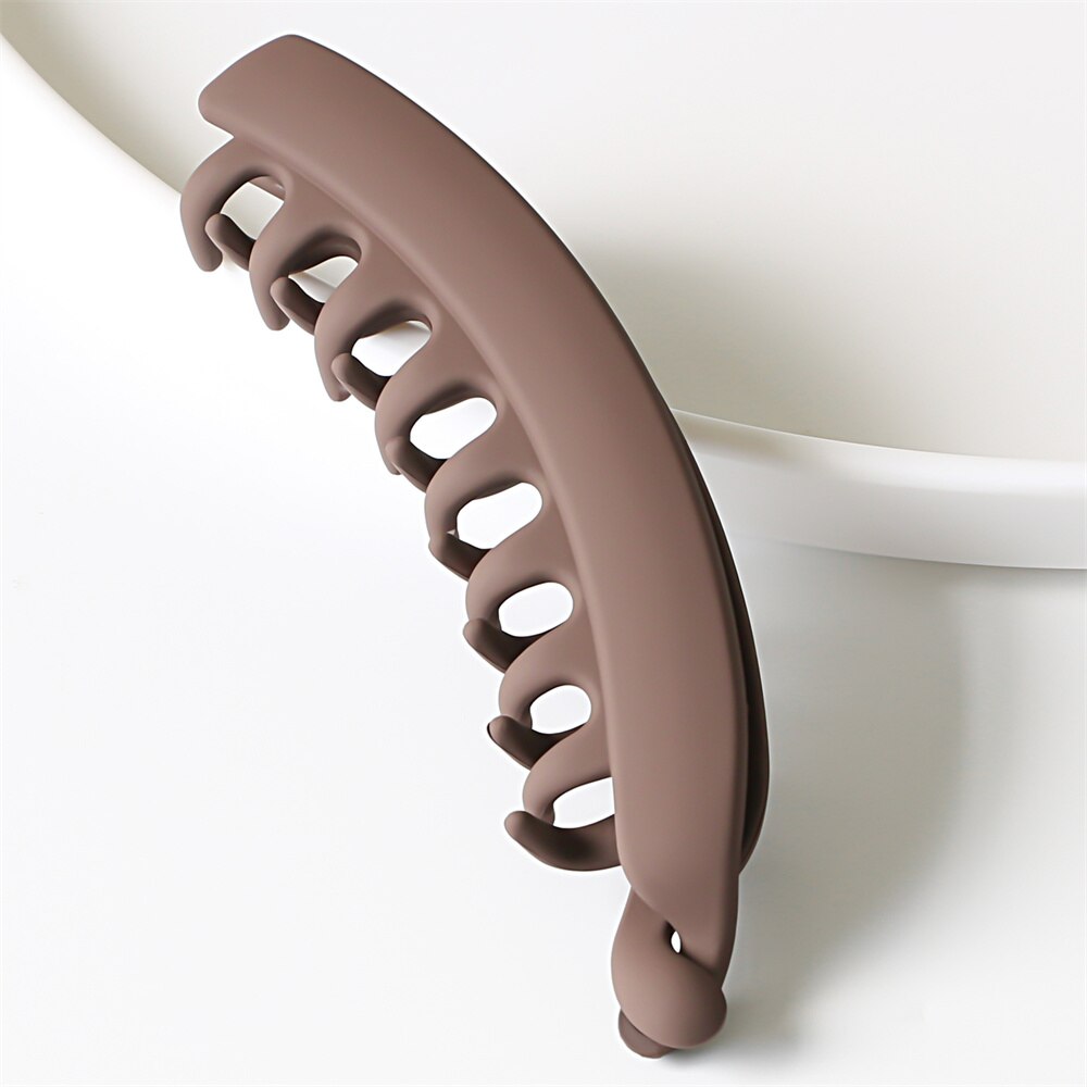 2021 Frosted Hair Clips Solid Color Banana Clip Women's Hair Accessories Fashion Ponytail Barrettes Hair Claws Hairpins