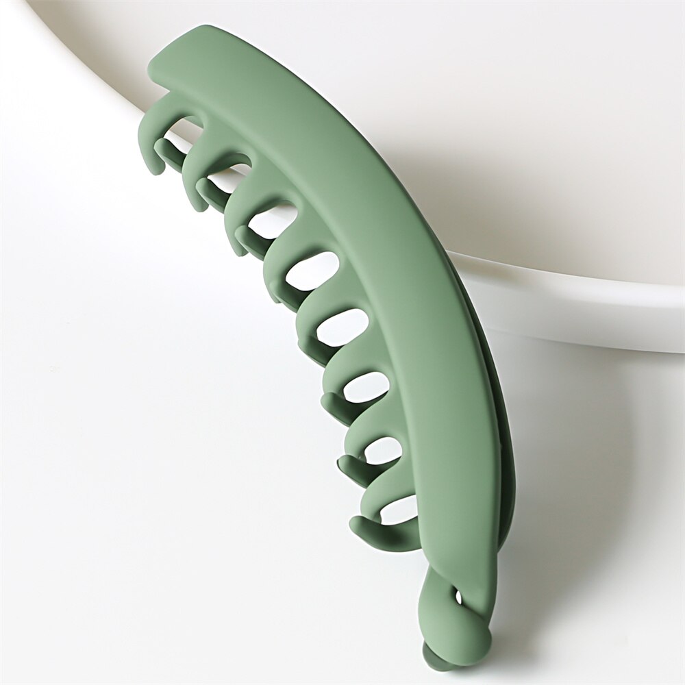 2021 Frosted Hair Clips Solid Color Banana Clip Women's Hair Accessories Fashion Ponytail Barrettes Hair Claws Hairpins