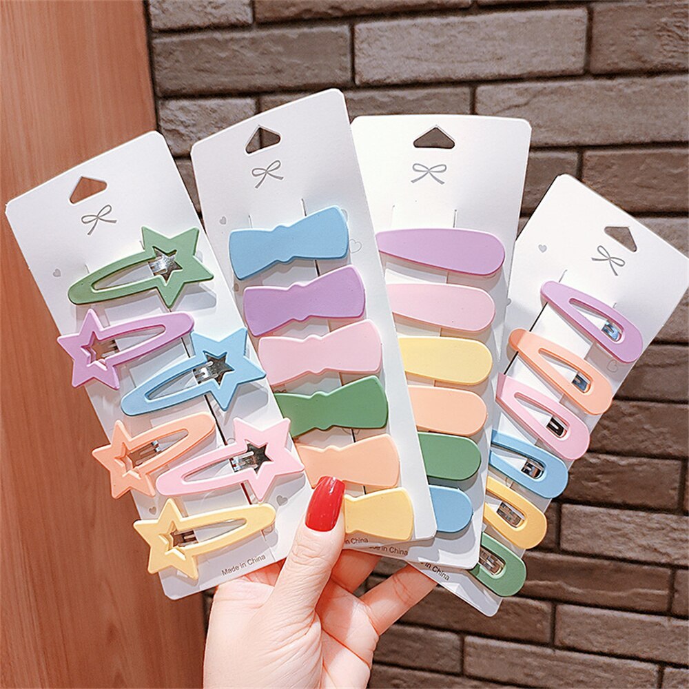 6Pcs/Set Hairgrip Candy Color Matte Hair Clip Rabbit Ears Oval Triangle Hairpins Women Girls Hair Accessories Geometric Barrette 6Pcs/Set Hairgrip Candy Color Matte Hair Clip Rabbit Ears Oval Triangle Hairpins Women Girls Hair Accessories Geometric Barrette