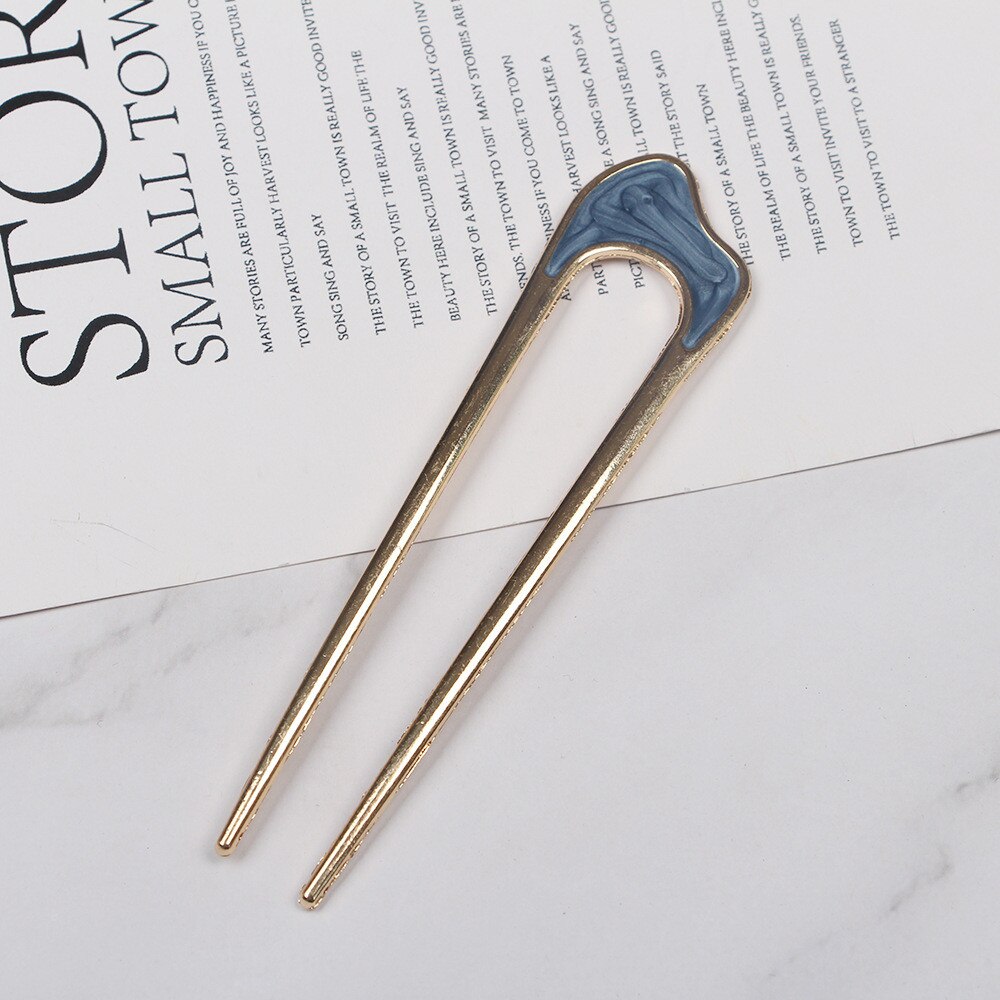Japan Minimalist Hairpin Alloy Metal Conch Shell Hair Sticks for Women Headwear Girl Hair Tools Bun Maker Hair Accessories