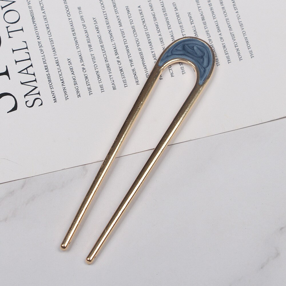 Japan Minimalist Hairpin Alloy Metal Conch Shell Hair Sticks for Women Headwear Girl Hair Tools Bun Maker Hair Accessories