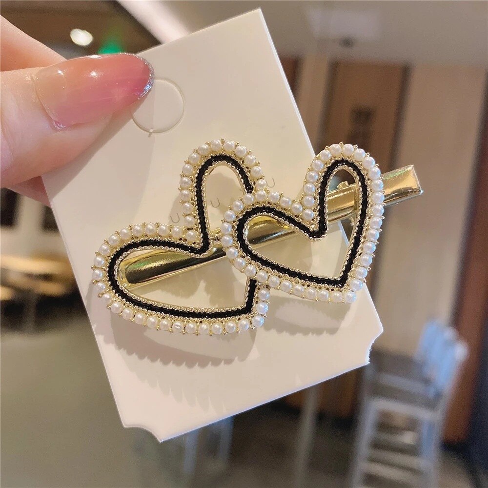 New Women Elegant Luxury Crystals Pearls Bow Flower Hairpins Sweet Headband Hair Clips Barrettes Fashion Hair Accessories