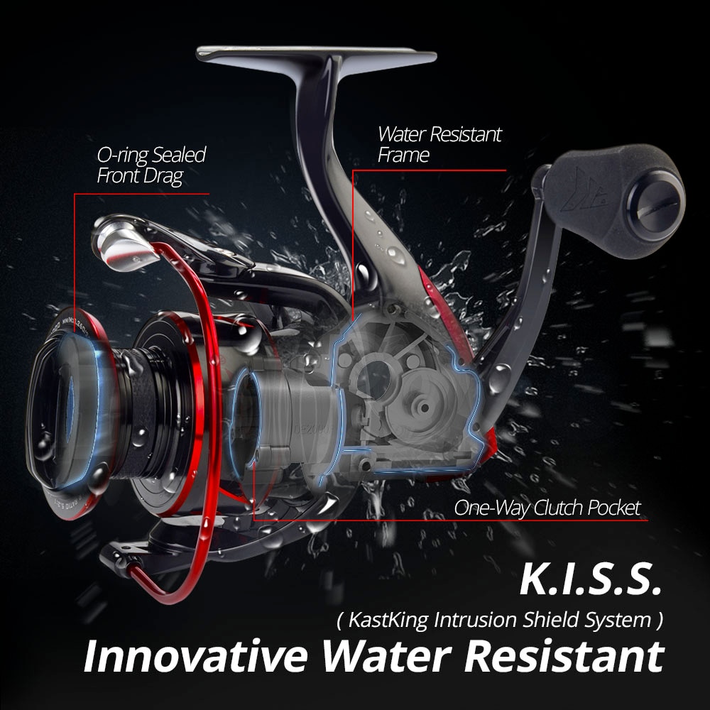 KastKing Sharky III Innovative Water Resistance Spinning Reel 18KG Max Drag Power Fishing Reel for Bass Pike Fishing KastKing Sharky III Innovative Water Resistance Spinning Reel 18KG Max Drag Power Fishing Reel for Bass Pike Fishing