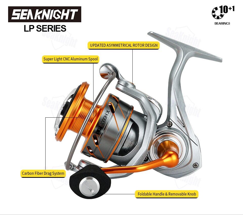 SeaKnight Brand RAPID II X Series Spinning Fishing Reels, 6.2:1 4.7:1 Anti-corrosive Reel, 33lbs Max Drag for Saltwater Fishing