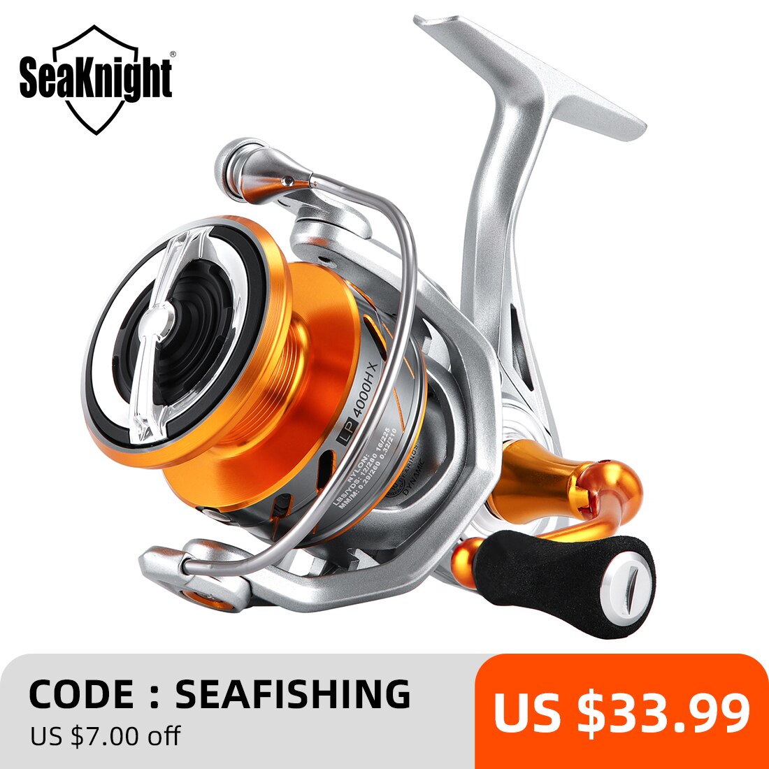 SeaKnight Brand RAPID II X Series Spinning Fishing Reels, 6.2:1 4.7:1 Anti-corrosive Reel, 33lbs Max Drag for Saltwater Fishing SeaKnight Brand RAPID II X Series Spinning Fishing Reels, 6.2:1 4.7:1 Anti-corrosive Reel, 33lbs Max Drag for Saltwater Fishing