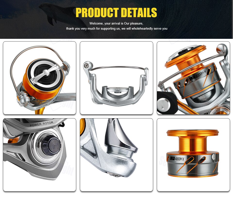 SeaKnight Brand RAPID II X Series Spinning Fishing Reels, 6.2:1 4.7:1 Anti-corrosive Reel, 33lbs Max Drag for Saltwater Fishing