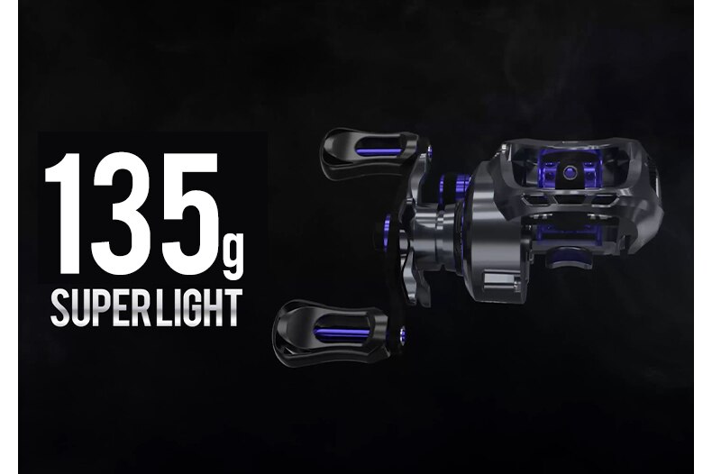 Kingdom 135g Ultra Light Spool Bait Finesse Baitcasting Fishing Reel Micro Monster 7.1:1 8.1:1 4kg Shallow Spool Light Game Coil