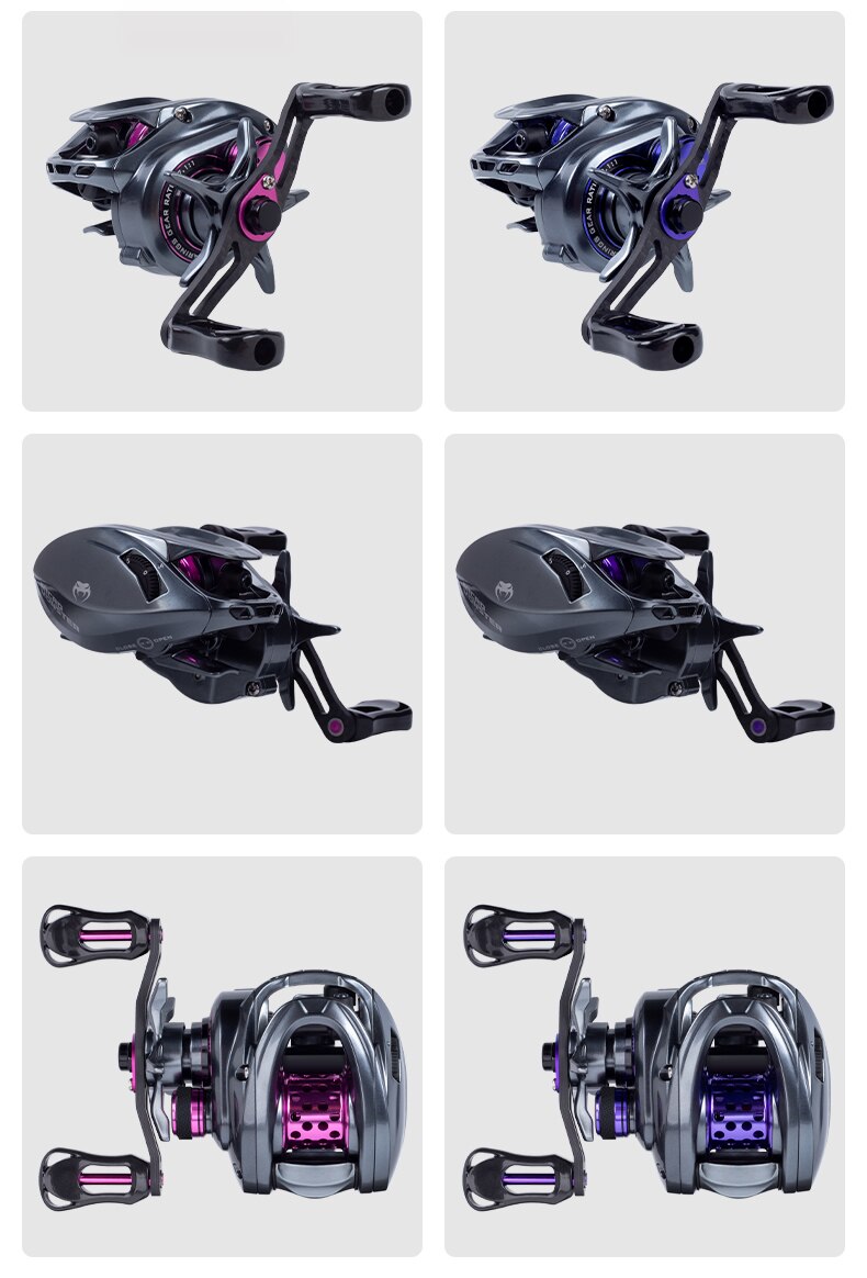 Kingdom 135g Ultra Light Spool Bait Finesse Baitcasting Fishing Reel Micro Monster 7.1:1 8.1:1 4kg Shallow Spool Light Game Coil