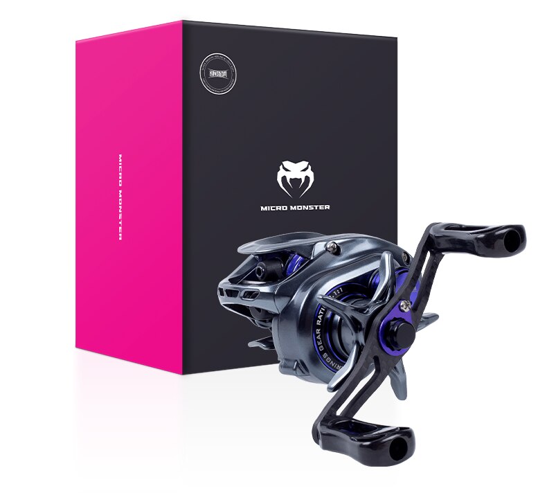 Kingdom 135g Ultra Light Spool Bait Finesse Baitcasting Fishing Reel Micro Monster 7.1:1 8.1:1 4kg Shallow Spool Light Game Coil