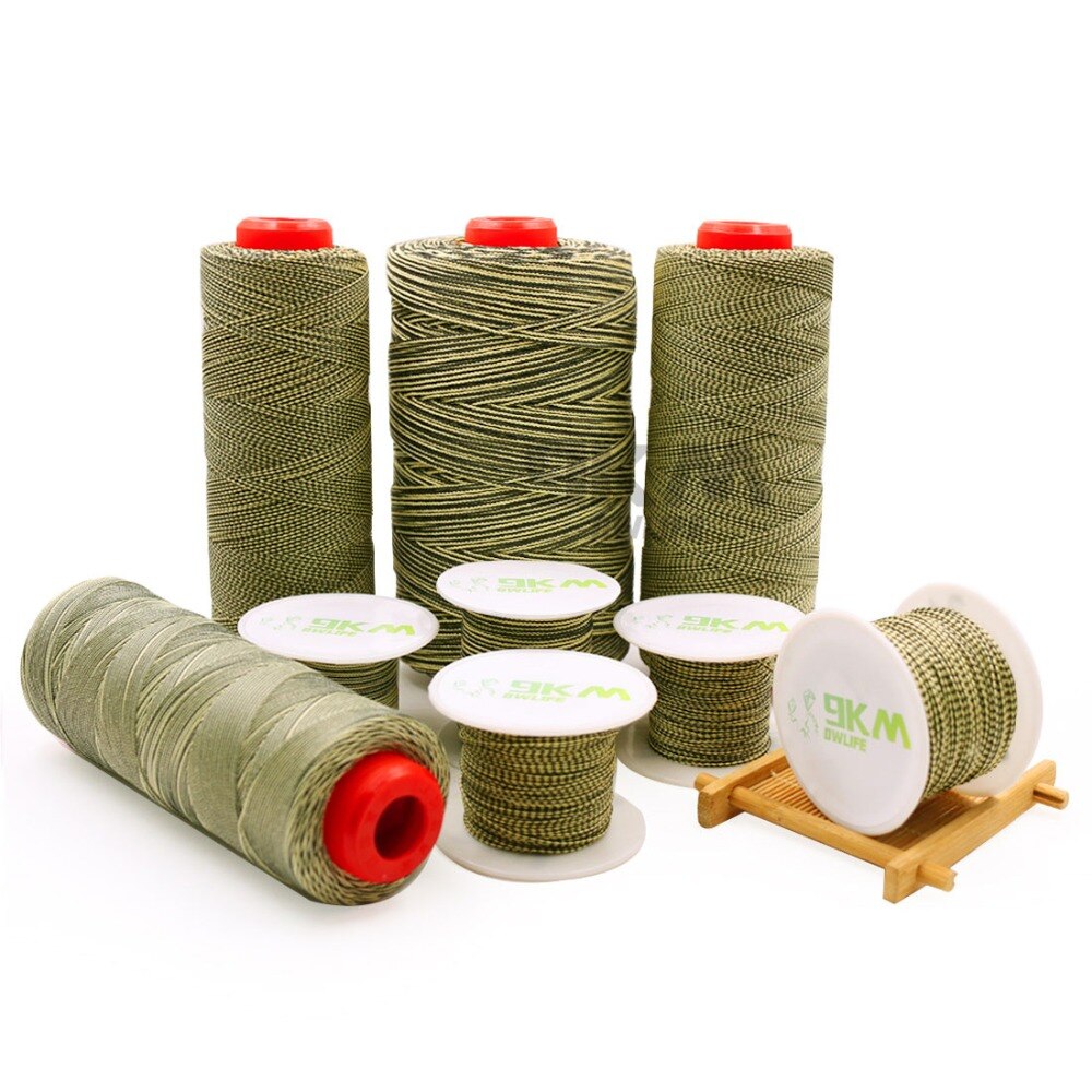 Kevlar Line 80~400lb Braided Fishing Assist Line Kite Flying String Outdoor Camping Hiking Dirt-resistant Yellow&black 50~1000ft