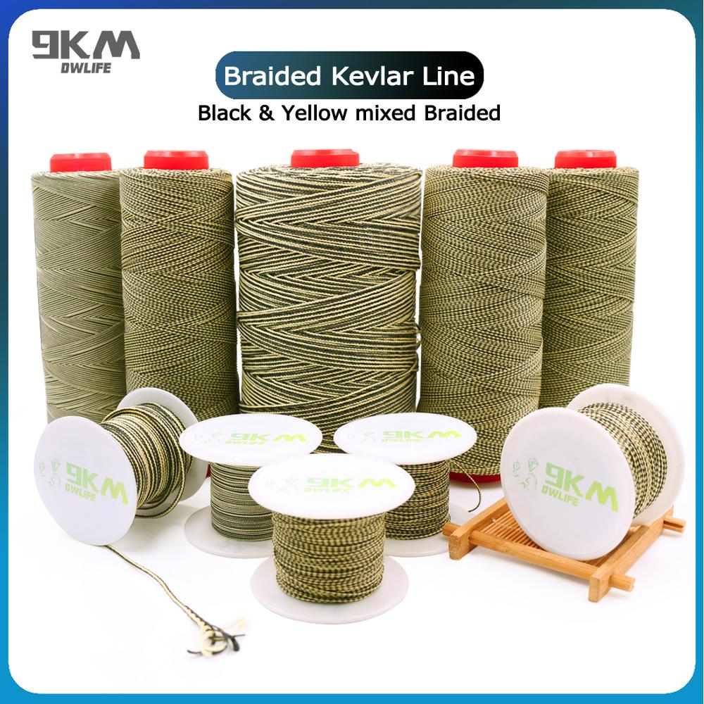 Kevlar Line 80~400lb Braided Fishing Assist Line Kite Flying String Outdoor Camping Hiking Dirt-resistant Yellow&black 50~1000ft Kevlar Line 80~400lb Braided Fishing Assist Line Kite Flying String Outdoor Camping Hiking Dirt-resistant Yellow&black 50~1000ft