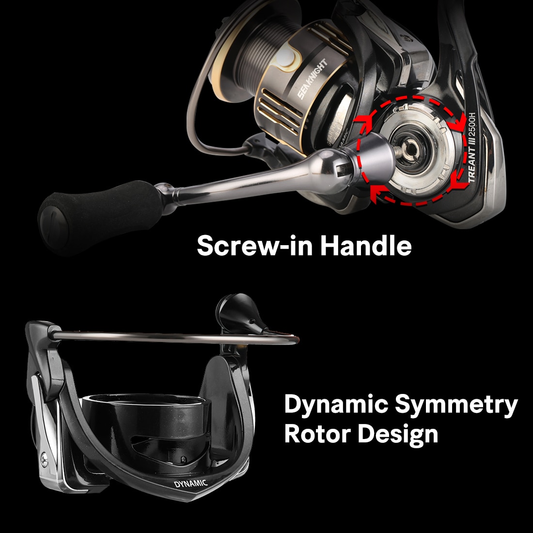 SeaKnight Brand TREANT III Series 5.0:1 5.8:1 Fishing Reels 1000-6000 MAX Drag 28lb Power Spinning Reels Dual Bearing System SeaKnight Brand TREANT III Series 5.0:1 5.8:1 Fishing Reels 1000-6000 MAX Drag 28lb Power Spinning Reels Dual Bearing System