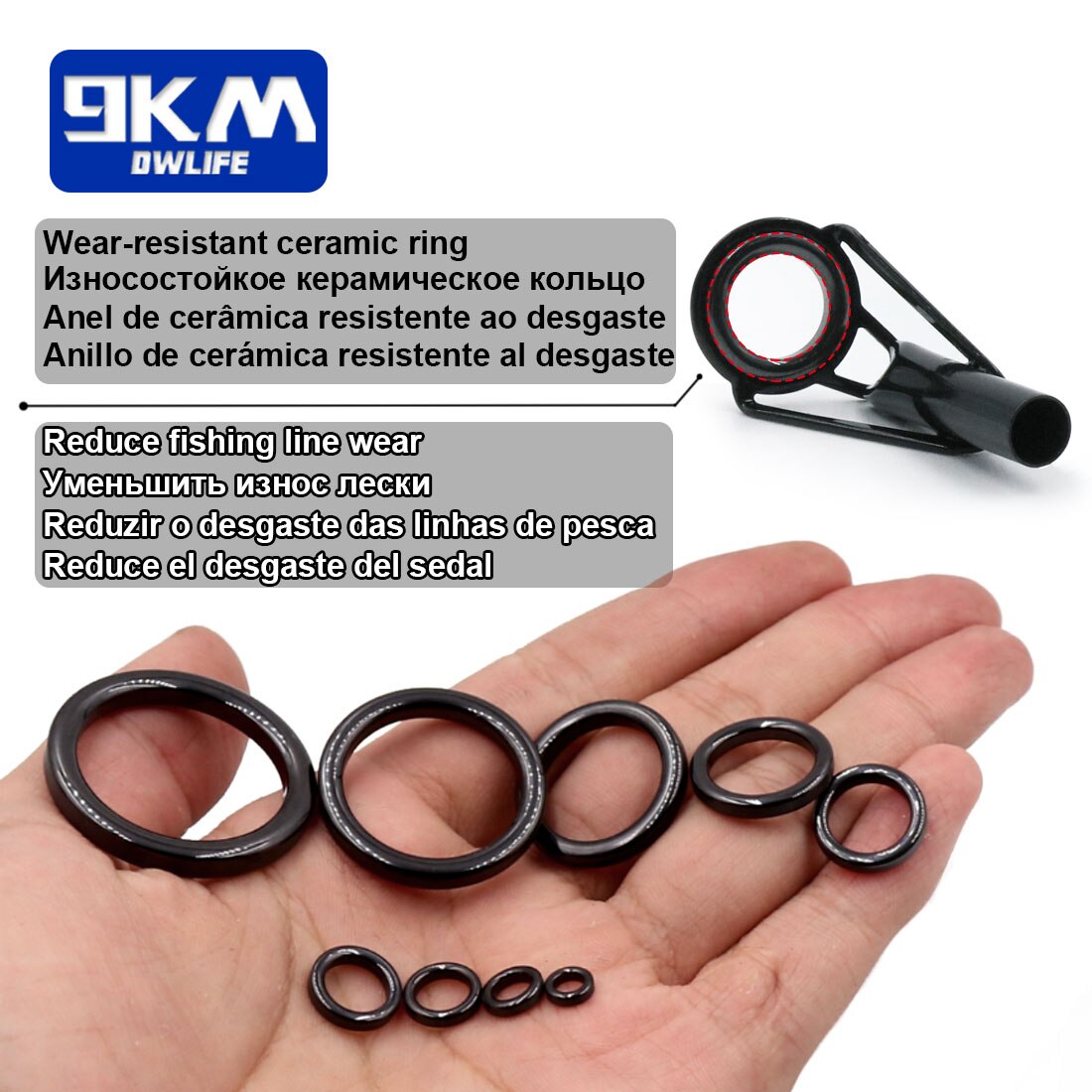 Fishing Rod Guide Tip Repair Kit Set 24~230Pcs Rod Building Guide Stainless Steel Ceramic Ring Saltwater Freshwater Fishing Box Fishing Rod Guide Tip Repair Kit Set 24~230Pcs Rod Building Guide Stainless Steel Ceramic Ring Saltwater Freshwater Fishing Box
