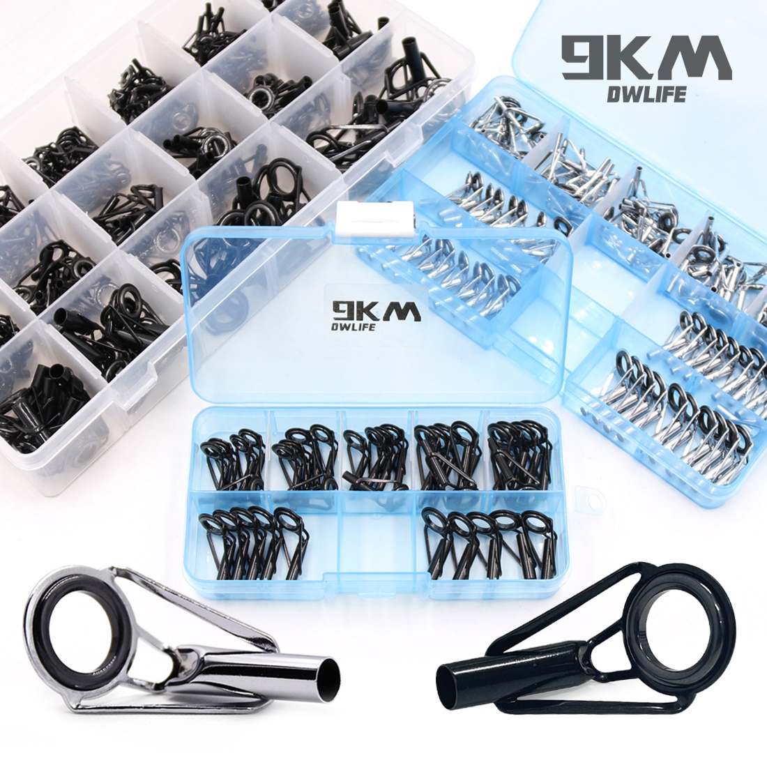 Fishing Rod Guide Tip Repair Kit Set 24~230Pcs Rod Building Guide Stainless Steel Ceramic Ring Saltwater Freshwater Fishing Box Fishing Rod Guide Tip Repair Kit Set 24~230Pcs Rod Building Guide Stainless Steel Ceramic Ring Saltwater Freshwater Fishing Box