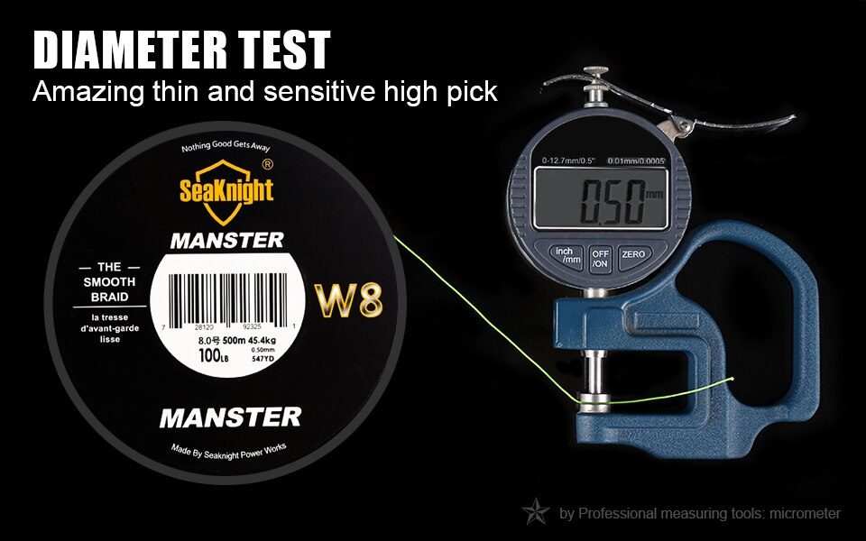 SeaKnight Brand MONSTER/MANSTER W8 Fishing Line 150M 300M 500M 8 Strands Braided Fishing Line Multifilament PE Line 15 -100LB