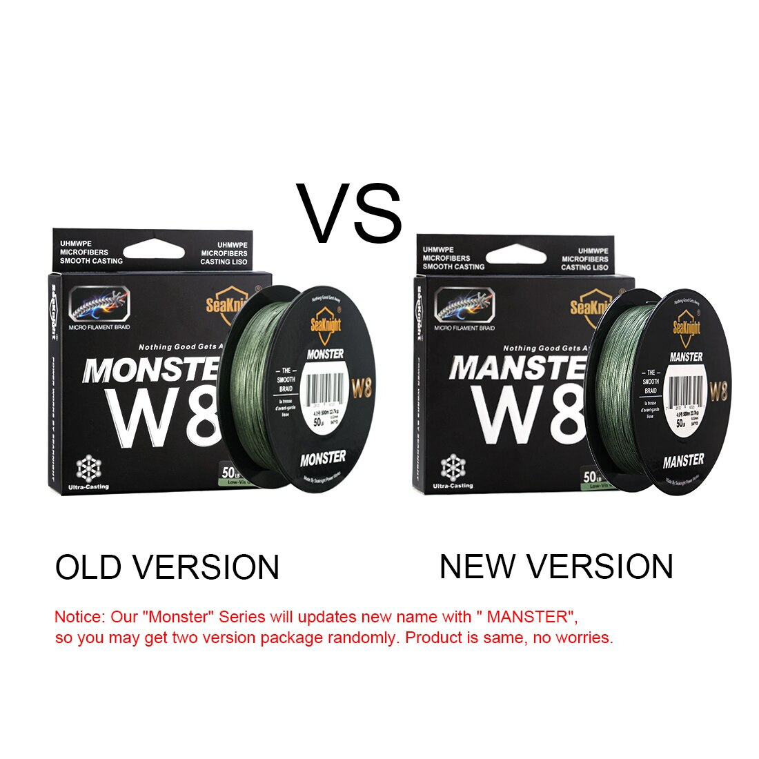 SeaKnight Brand MONSTER/MANSTER W8 Fishing Line 150M 300M 500M 8 Strands Braided Fishing Line Multifilament PE Line 15 -100LB SeaKnight Brand MONSTER/MANSTER W8 Fishing Line 150M 300M 500M 8 Strands Braided Fishing Line Multifilament PE Line 15 -100LB