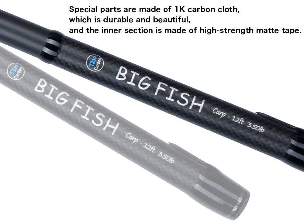 BIUTIFU BIGFISH Carp Fishing Rod 4.2/3.9/3.6/3.0m T800 Carbon Fibre 3.5lb Throwing 40-200g Travel Surfcasting Spinning Hard Pole