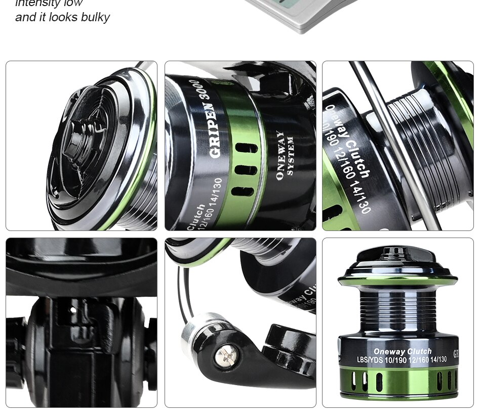 MEREDITH GRIPEN Series Stainless Steel Bearing  Spinning Fishing Reel 16KG Max Washer Drag For Sea Fishing Carp Fishing