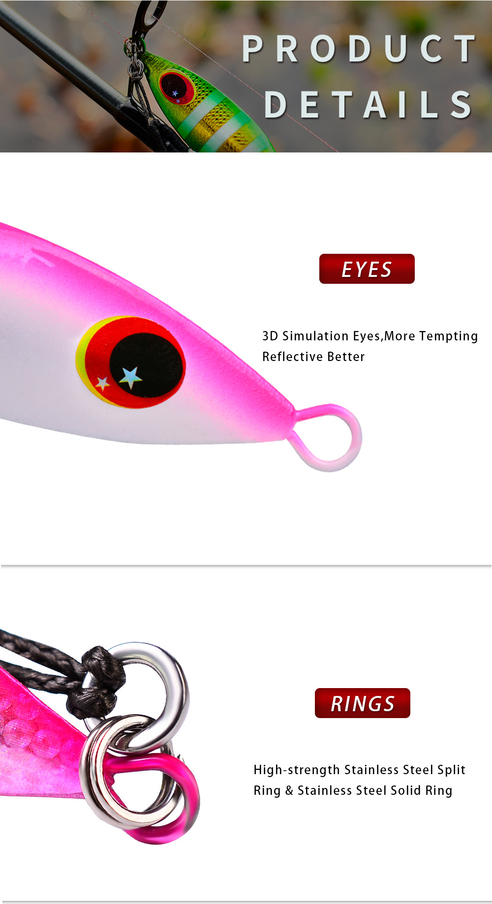 10 Pcs/Set Metal Hard Jig Lure Artificial Bait Shore Slow Jigging Super Bass Fishing Tackle 10g 20g 30g 40g 60g Supply Wholesale