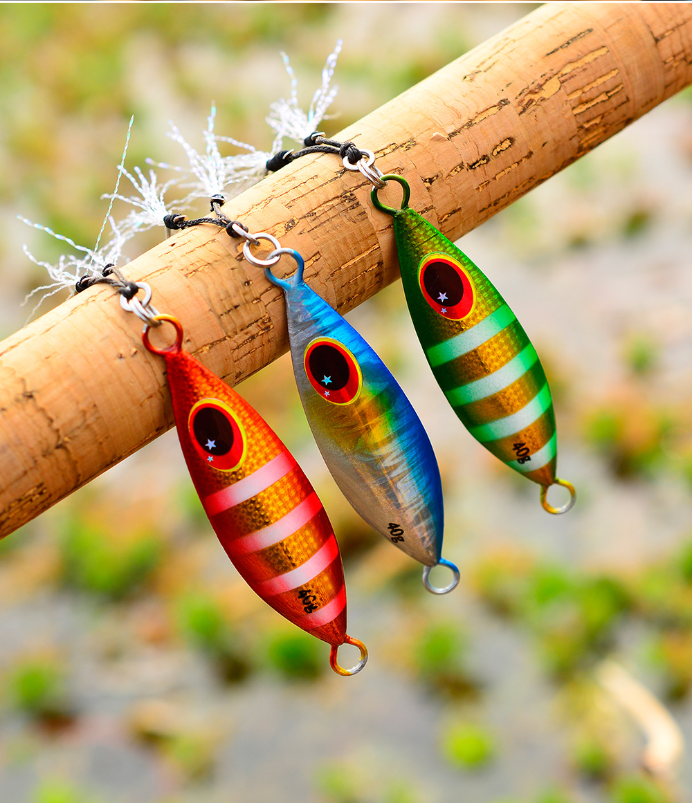 10 Pcs/Set Metal Hard Jig Lure Artificial Bait Shore Slow Jigging Super Bass Fishing Tackle 10g 20g 30g 40g 60g Supply Wholesale