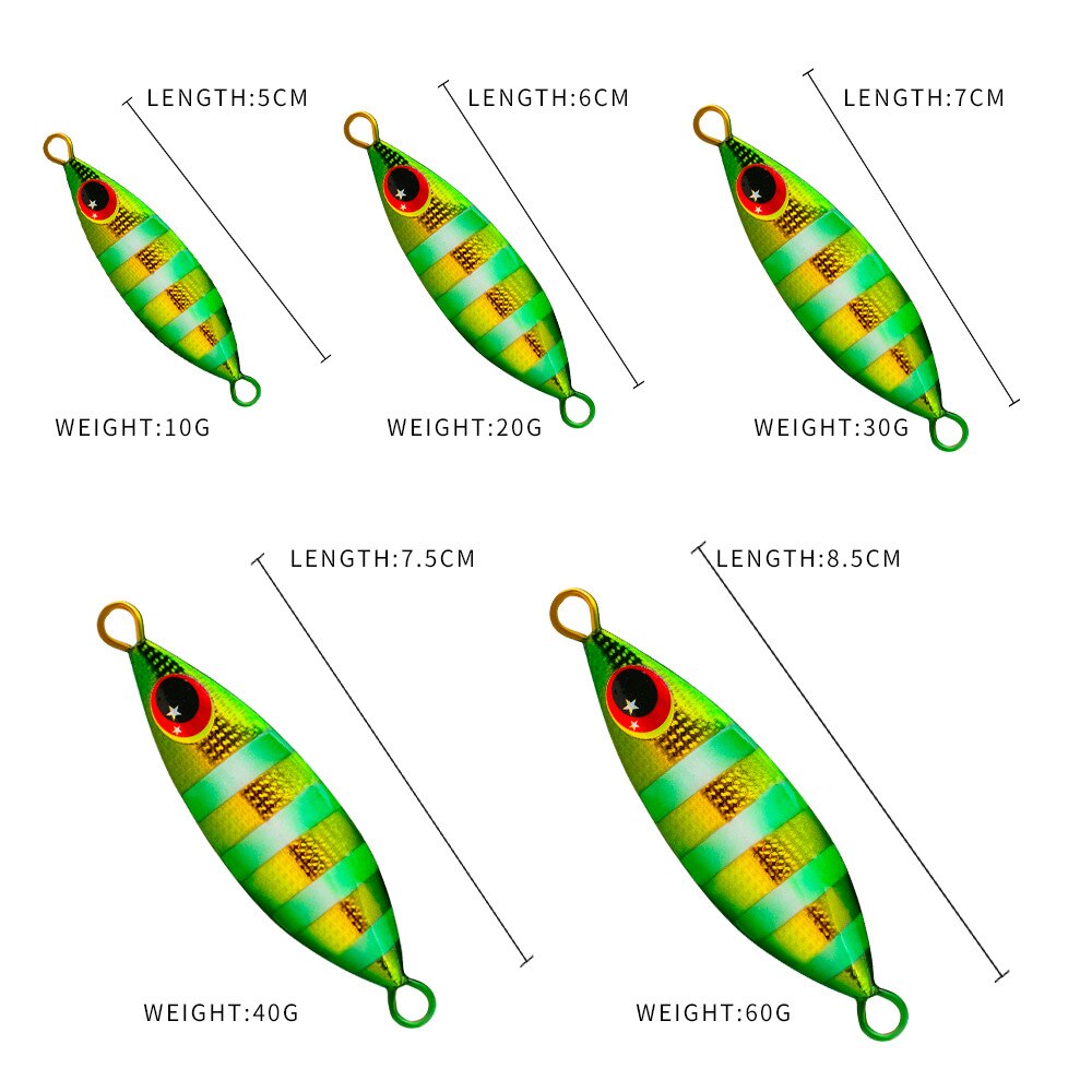 10 Pcs/Set Metal Hard Jig Lure Artificial Bait Shore Slow Jigging Super Bass Fishing Tackle 10g 20g 30g 40g 60g Supply Wholesale 10 Pcs/Set Metal Hard Jig Lure Artificial Bait Shore Slow Jigging Super Bass Fishing Tackle 10g 20g 30g 40g 60g Supply Wholesale