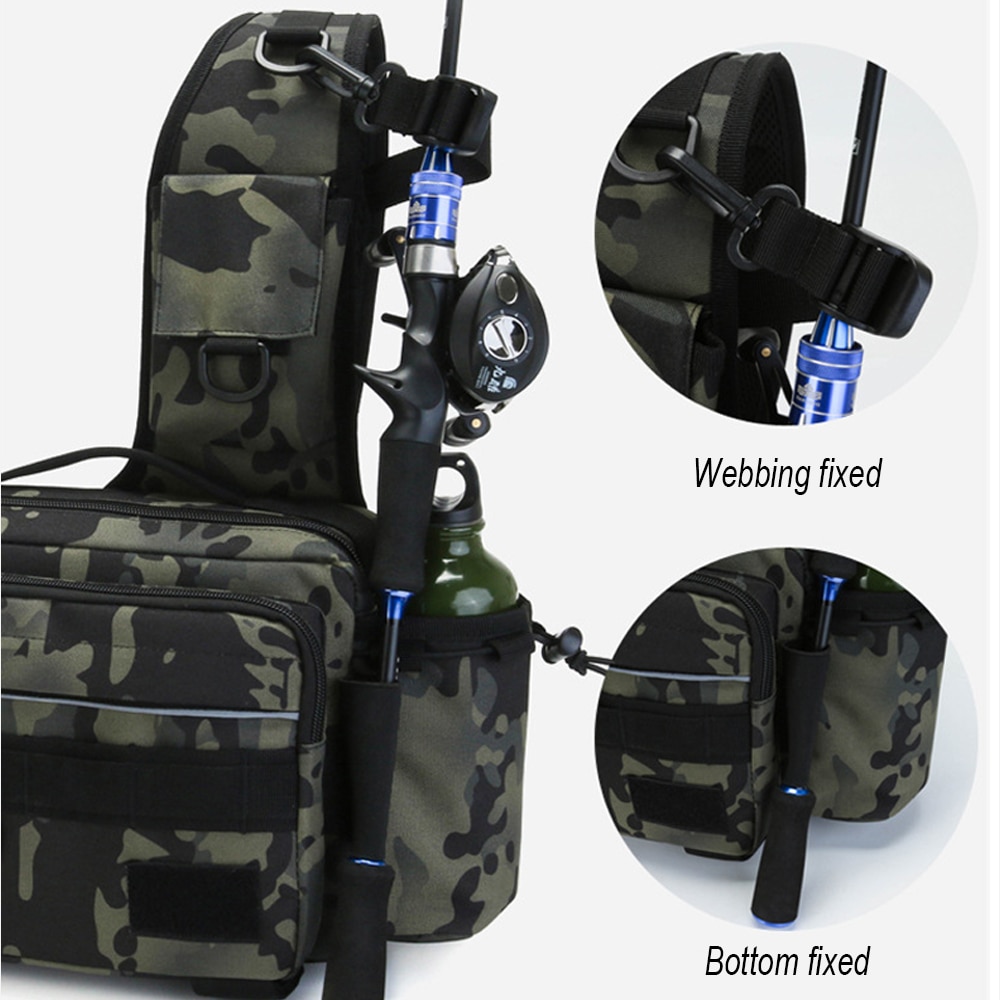 Multifunctional Fishing Tackle Bags Single Shoulder Crossbody Bag Waist Pack Fish Lures Gear Utility Storage Fishing Bag X232G Multifunctional Fishing Tackle Bags Single Shoulder Crossbody Bag Waist Pack Fish Lures Gear Utility Storage Fishing Bag X232G