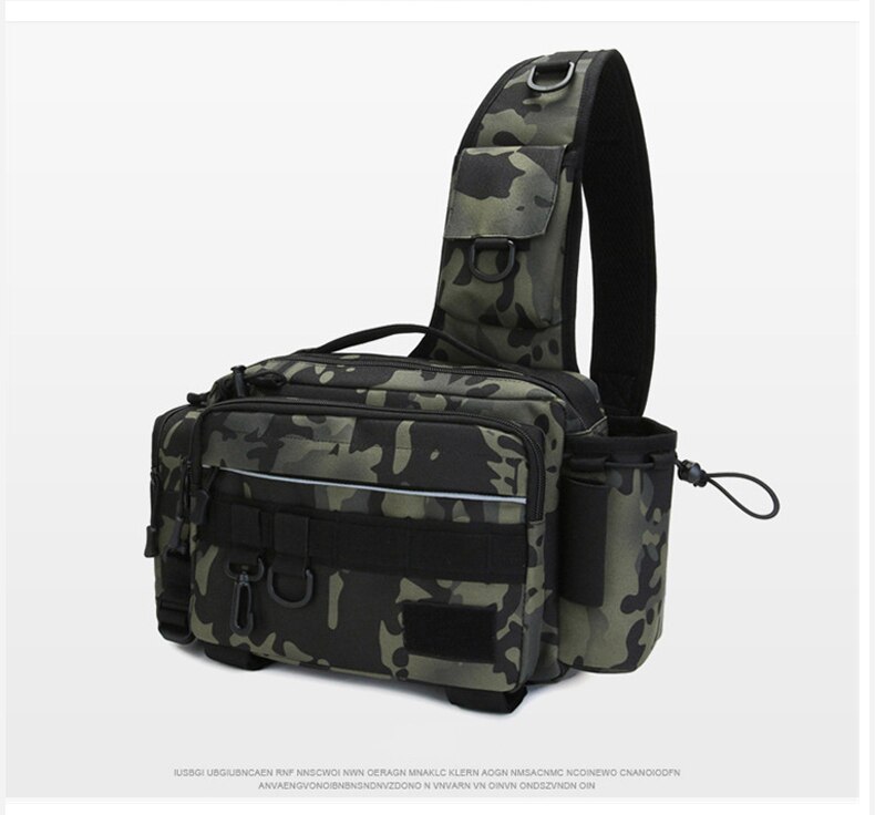 Multifunctional Fishing Tackle Bags Single Shoulder Crossbody Bag Waist Pack Fish Lures Gear Utility Storage Fishing Bag  X232G