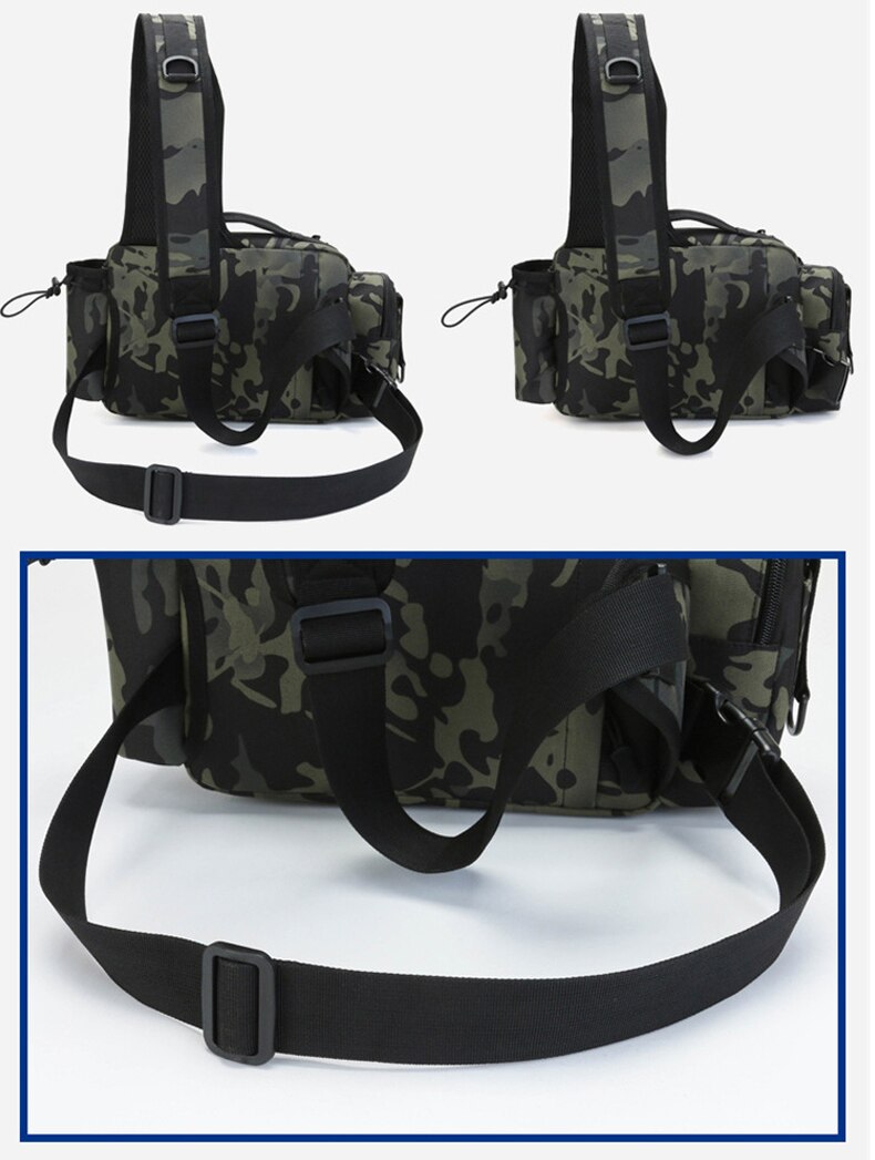 Multifunctional Fishing Tackle Bags Single Shoulder Crossbody Bag Waist Pack Fish Lures Gear Utility Storage Fishing Bag  X232G
