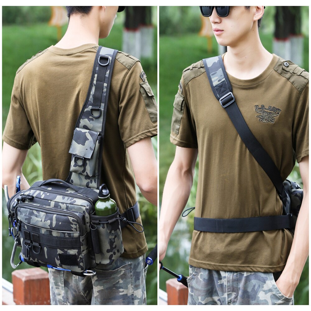 Multifunctional Fishing Tackle Bags Single Shoulder Crossbody Bag Waist Pack Fish Lures Gear Utility Storage Fishing Bag X232G Multifunctional Fishing Tackle Bags Single Shoulder Crossbody Bag Waist Pack Fish Lures Gear Utility Storage Fishing Bag X232G