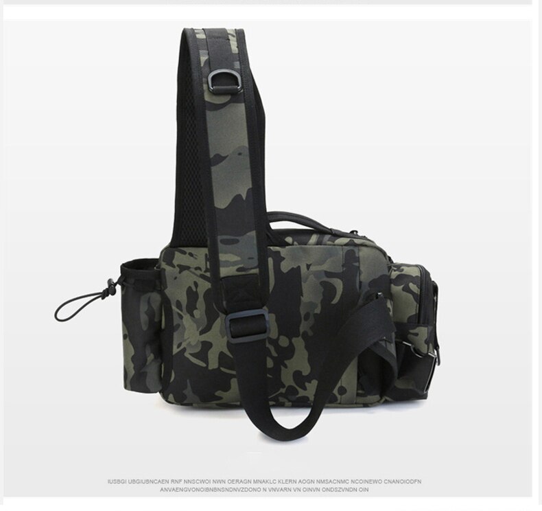 Multifunctional Fishing Tackle Bags Single Shoulder Crossbody Bag Waist Pack Fish Lures Gear Utility Storage Fishing Bag  X232G
