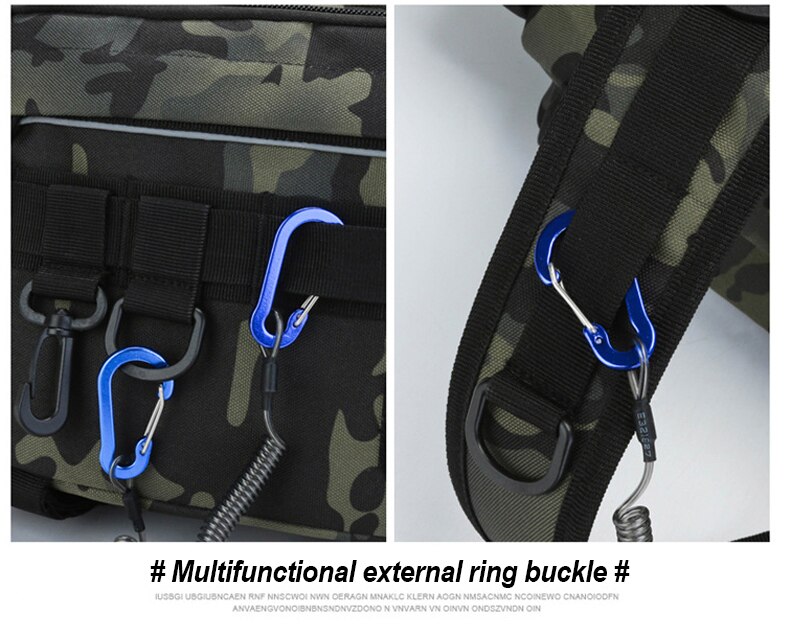 Multifunctional Fishing Tackle Bags Single Shoulder Crossbody Bag Waist Pack Fish Lures Gear Utility Storage Fishing Bag  X232G