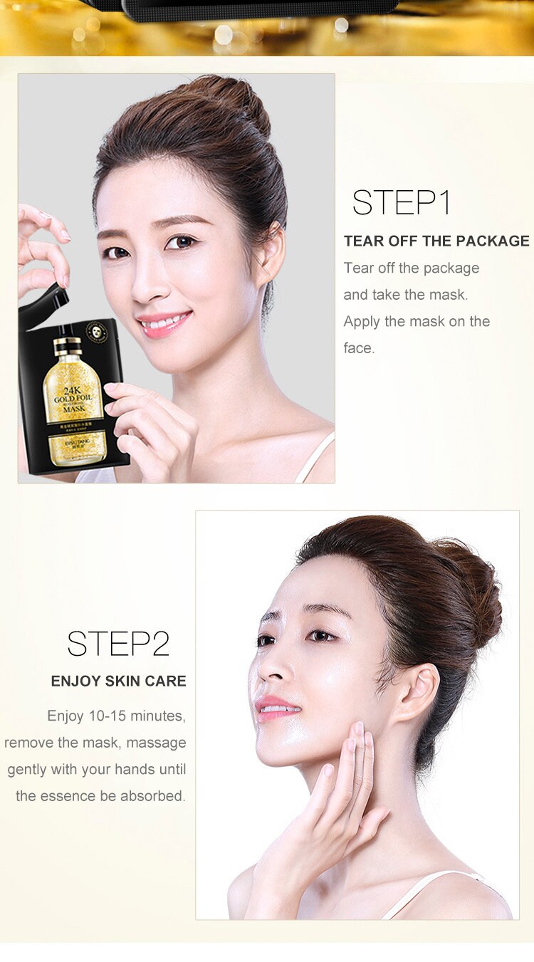 10 Pieces 24k Gold Hyaluronic Acid Moisturizing Film Moisturizing Tightening Brightening Anti-wrinkle and Skin Care Face Mask 10 Pieces 24k Gold Hyaluronic Acid Moisturizing Film Moisturizing Tightening Brightening Anti-wrinkle and Skin Care Face Mask