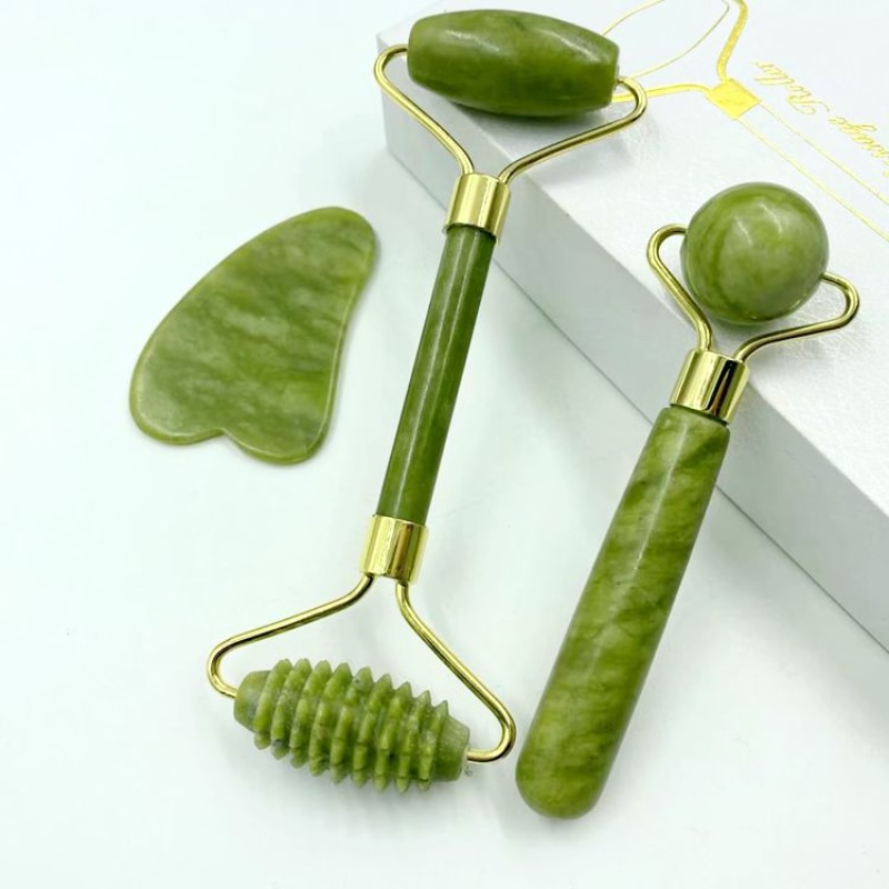 Natural Jade Roller Massager for Face Roller Gua Sha Jade Stone Face Massager Anti-wrinkle Lift Facial Beauty Skin Care Tools Natural Jade Roller Massager for Face Roller Gua Sha Jade Stone Face Massager Anti-wrinkle Lift Facial Beauty Skin Care Tools