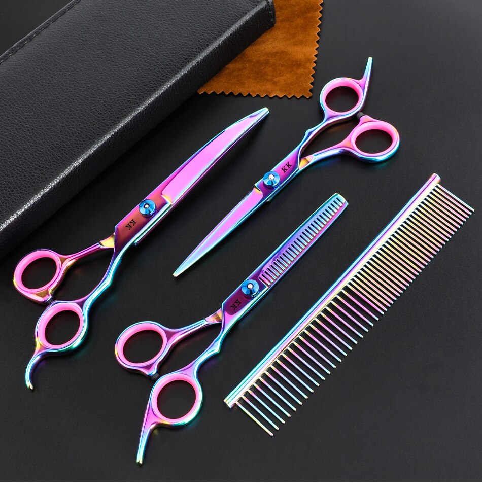 KK Japan Original Professional Hair Cutting Scissors Thinning Barber Scissors Set Salon Hairdressing Scissors Barber Tools Hair