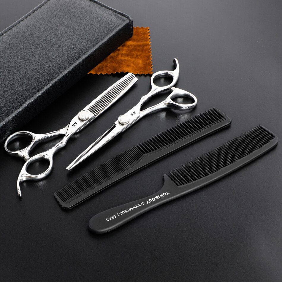 KK Japan Original Professional Hair Cutting Scissors Thinning Barber Scissors Set Salon Hairdressing Scissors Barber Tools Hair