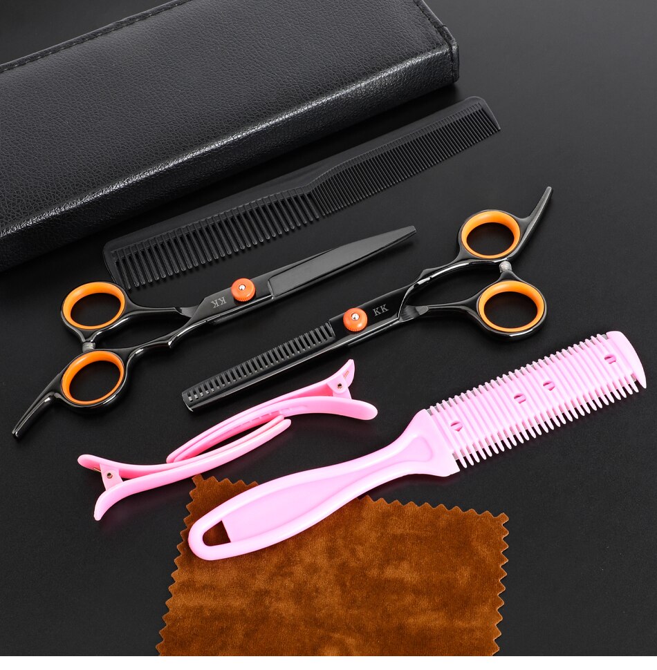 KK Japan Original Professional Hair Cutting Scissors Thinning Barber Scissors Set Salon Hairdressing Scissors Barber Tools Hair